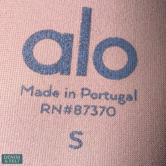 Alo Yoga High-Waist Ripped Warrior Leggings Mauve Size Small - Picture 8 of 9